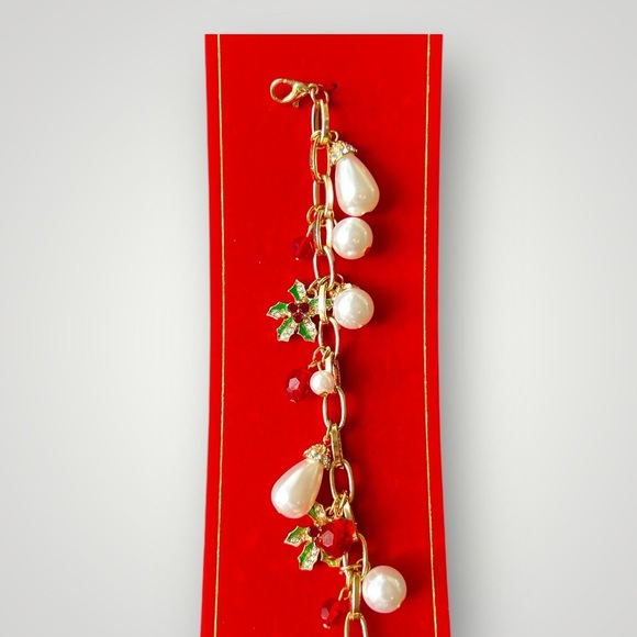 Christmas charm bracelet Holiday Lane Gift for her Party goodie 8in New - Picture 6 of 8